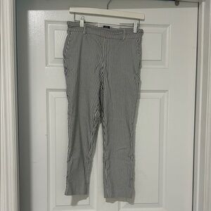 Hilary Radley Black and White Striped Women's Pants